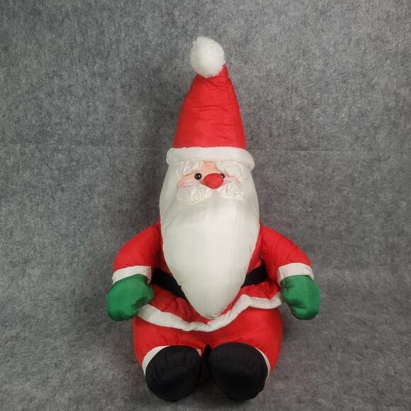 Santa Claus Plush 19 Inch Polyester Nylon Parachute ANCO Christmas 1992 Toy - Picture 9 of 9